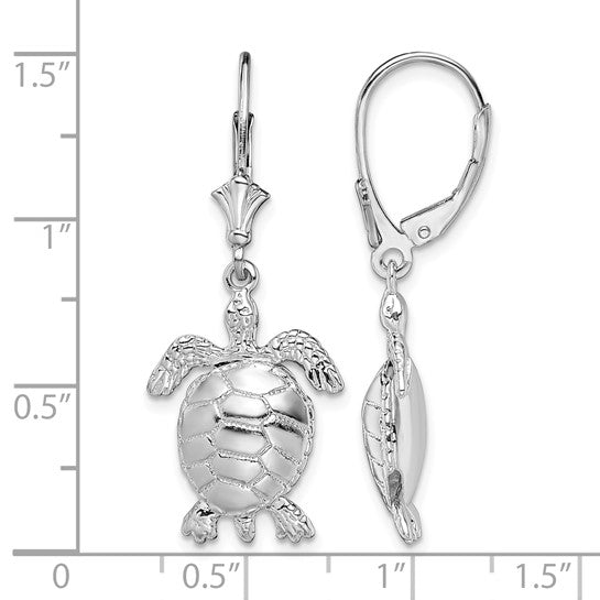 Sterling Silver Sea Turtle Earrings