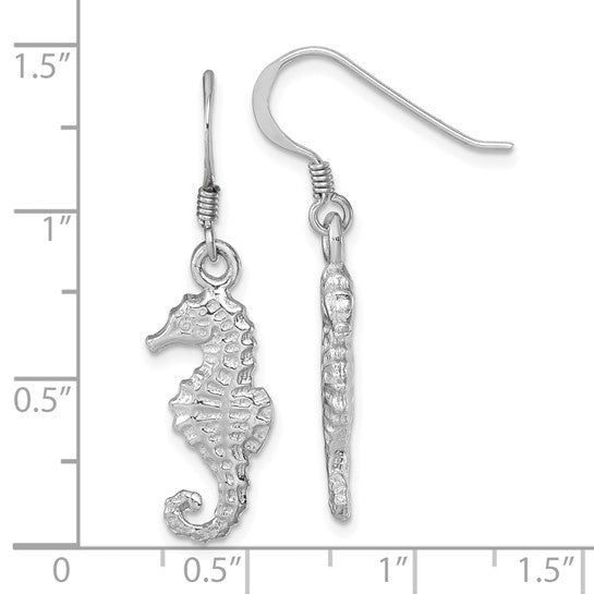 Sterling Silver Sea Horse Earrings