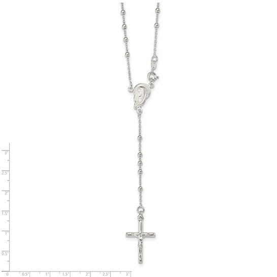 Sterling Silver 24" Rosary Beads