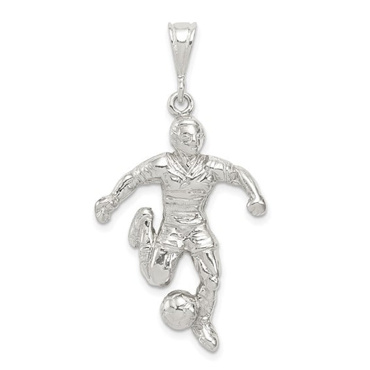 Sterling Silver Soccer Player Athlete Pendant