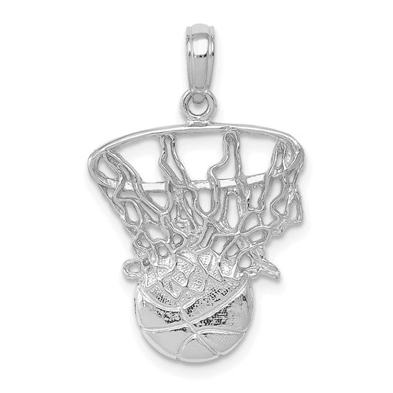 10K/14K White/Yellow Gold Basketball Hoop