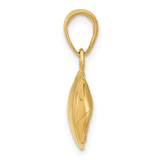 10K/14K Yellow Gold Football Sports Pendant