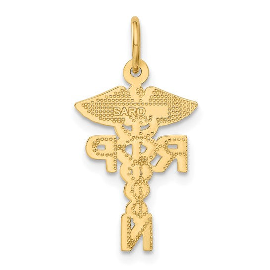 10K Yellow Gold Nurse Practitioner Pendant