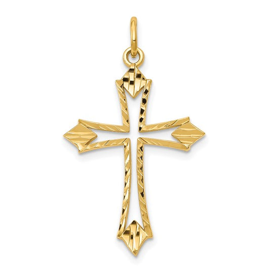 10K Gold Open Cross Pendant