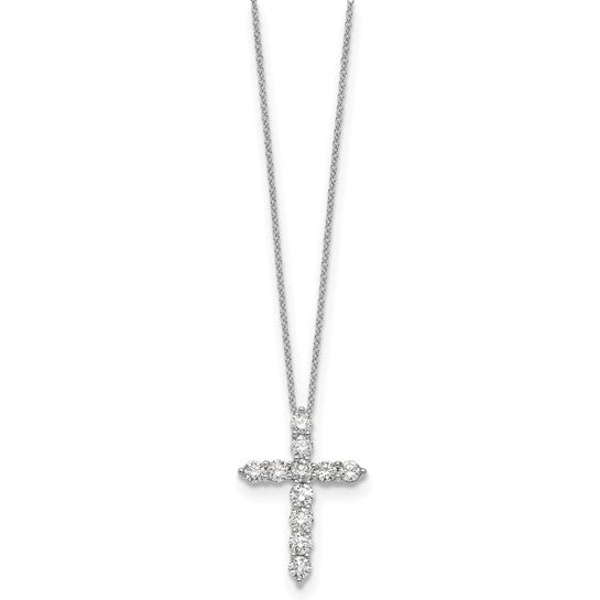 14K Yellow/White Gold .5 Carat Diamond Cross Chain & Pendant Set