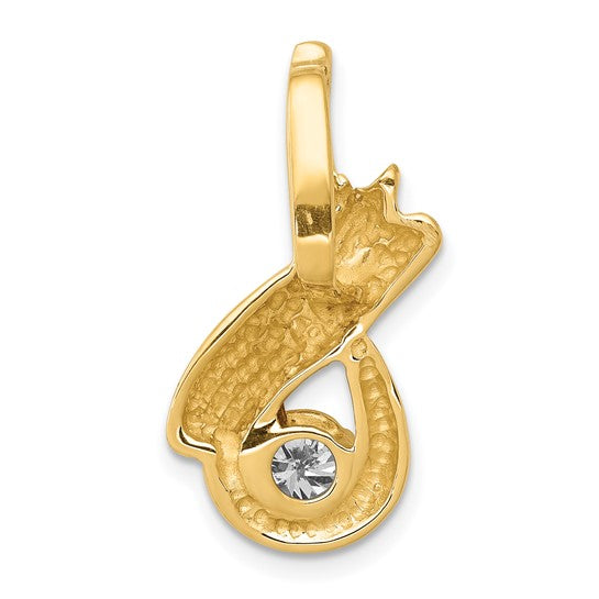 14K Yellow Gold .5 Carat Diamond Fancy Chain Slide