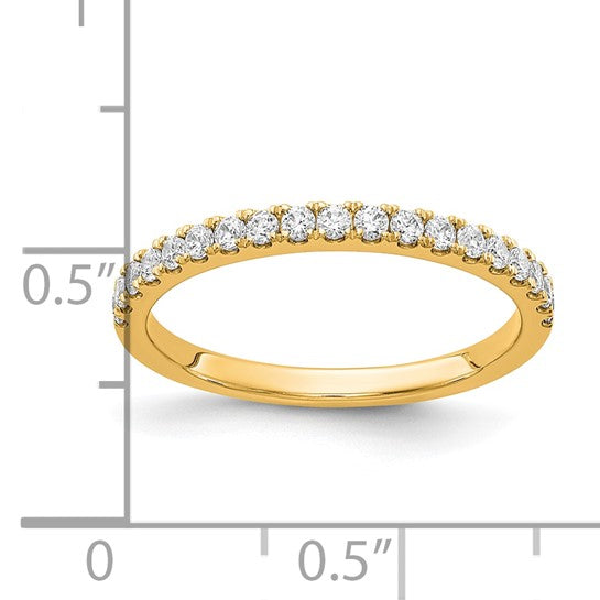 14K White/Yellow Gold 3/8 Carat Diamond Pave Wedding Band