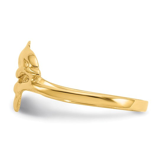 10K Yellow Gold Dolphin Bipass Ring