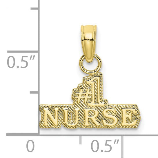 10K Yellow Gold #1 Nurse Pendant