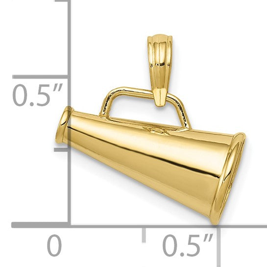10k/14K Yellow Gold Cheerleading Megaphone Pendant