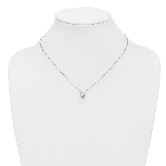 14K Yellow/White Gold .5 - 4 Carat Lab Grown Bezel Diamond Necklace
