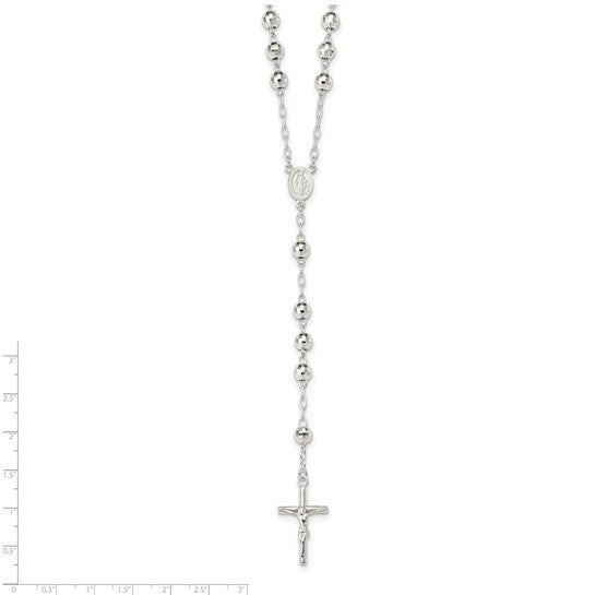 Sterling Silver 26" Rosary Beads