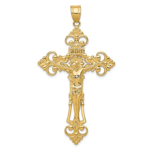 10k/14k Gold Large Gold Cross Pendant