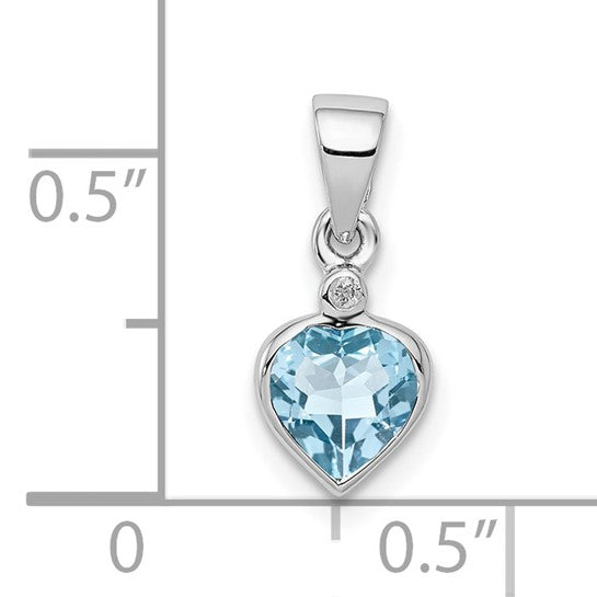 White Gold Filled Sterling Silver Bezel Heart 2 Carat