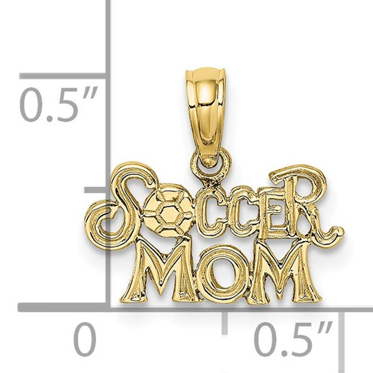 10K/14K Soccer Mom Gold Pendant