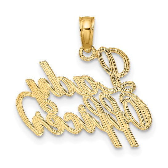 10K Yellow Gold Lady Officer Pendant