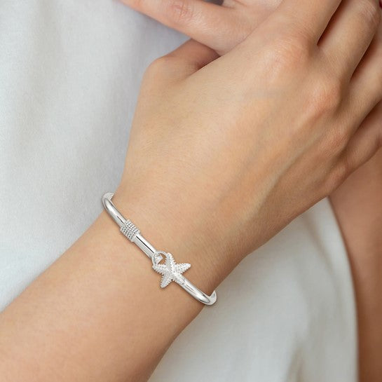 Sterling Silver Star Fish Bangle