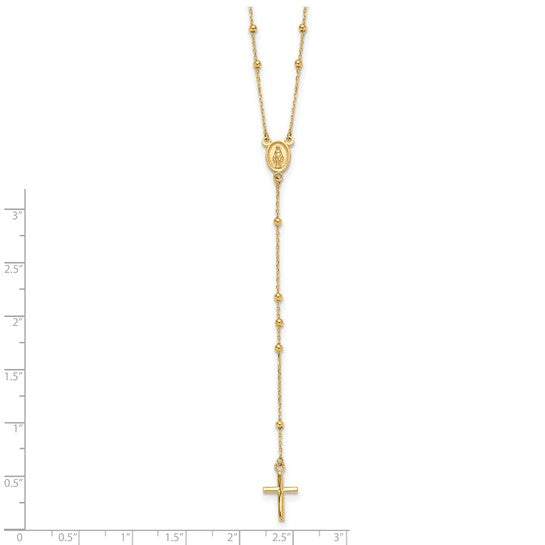 14K Yellow Gold 24" Rosary Beads