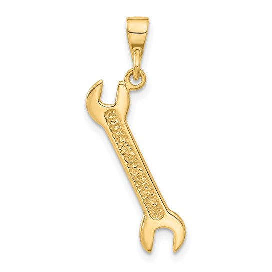 10K Yellow Gold Wrench Pendant