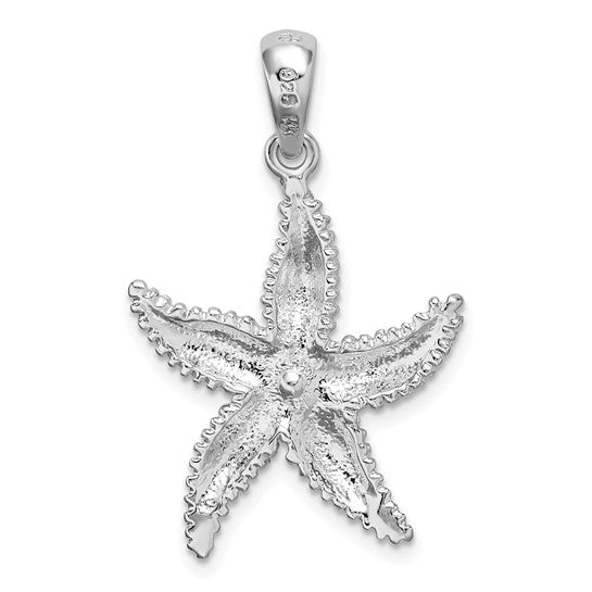Sterling Silver 14K Gold Two Tone Star Fish Pendant