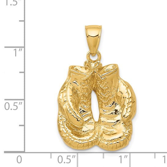 10K/14K Gold Boxing Gloves Pendant