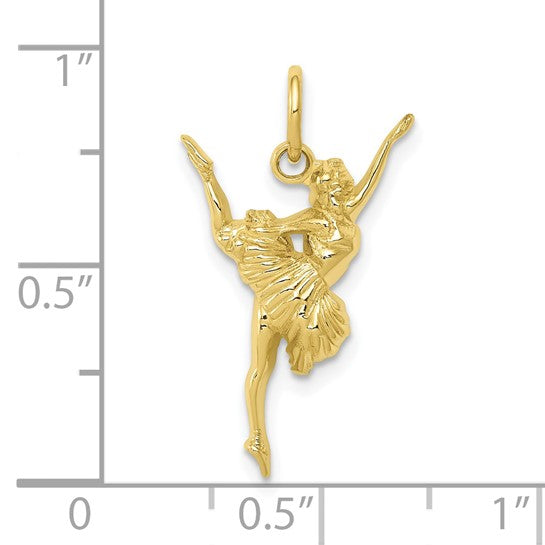 10K Yellow Gold Ballerina Pendant