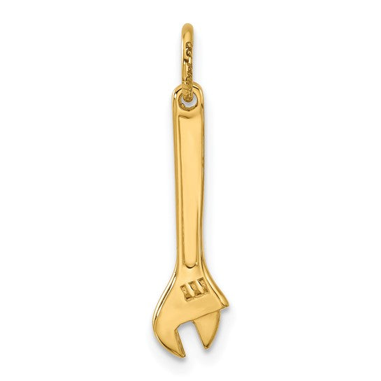 14K Yellow Gold Adjustable Wrench Pendant