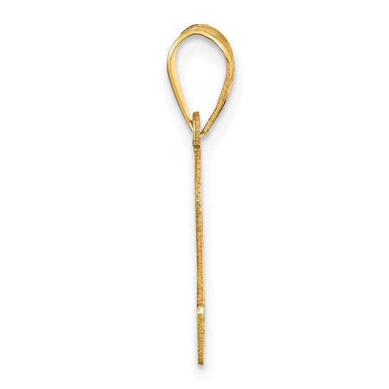 14K Yellow Gold Fancy Style Plain Jersey Numbers 0-99