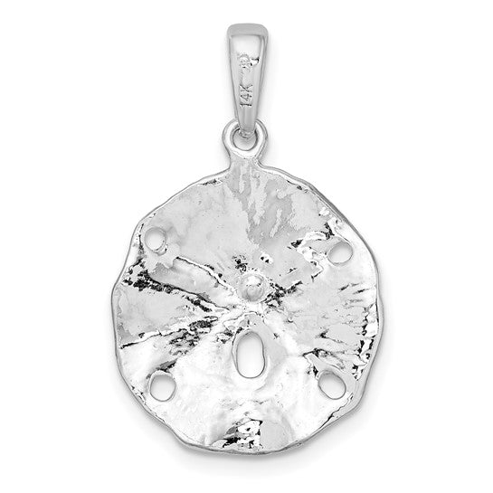 Sterling Silver 14K Gold Two Tone Sand Dollar Sea Life Pendant