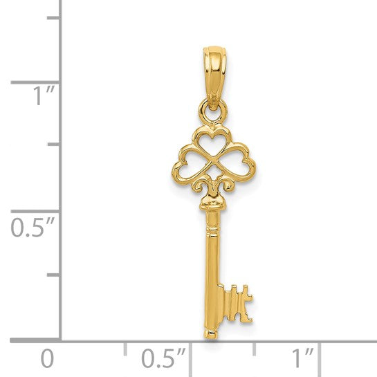 14K Rose Gold/White Gold/Yellow Gold  Key 7mm