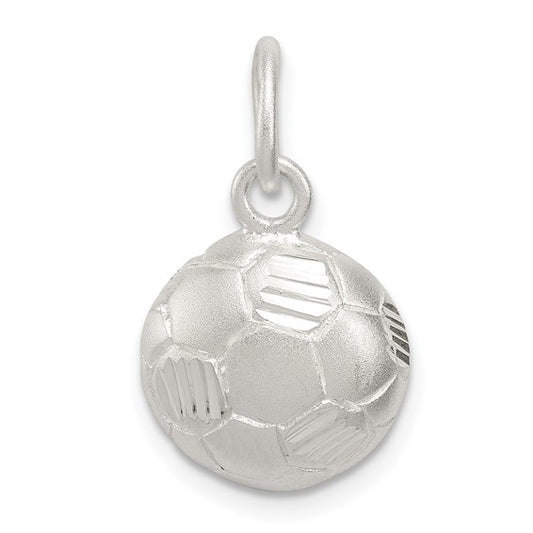 Sterling Silver Soccer Ball Sports Pendant
