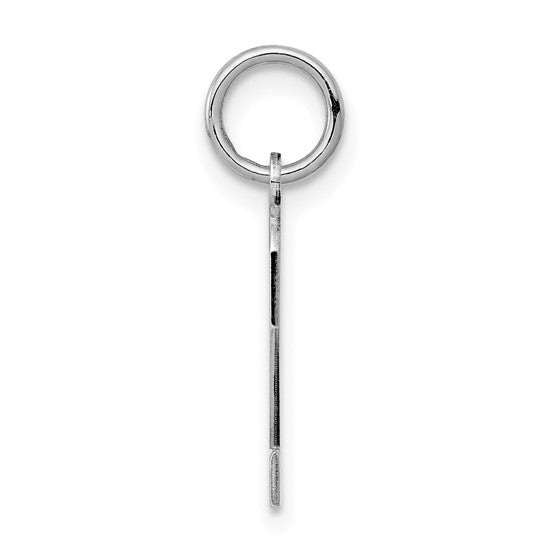 While Gold Over Sterling Silver Polished Jersey Number Pendant 0-99