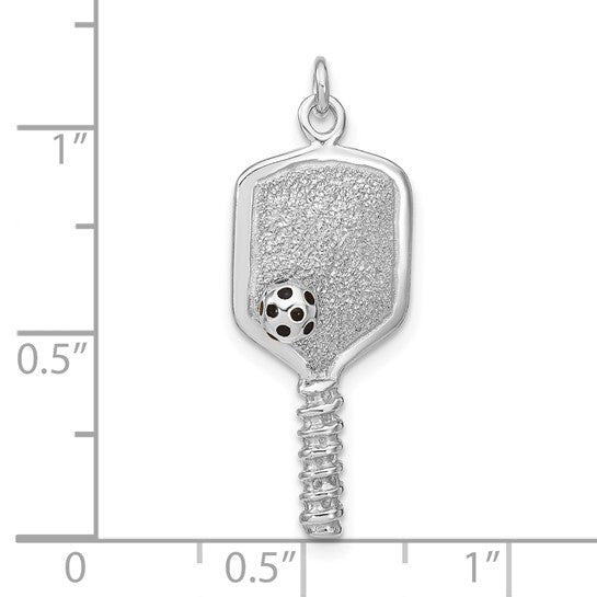 Sterling Silver Pickleball Pendant