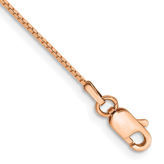 14K Rose Gold Box Chain