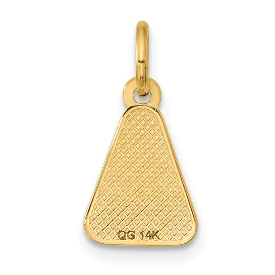 Candy Corn Polished Enameled 14K Gold Pendant
