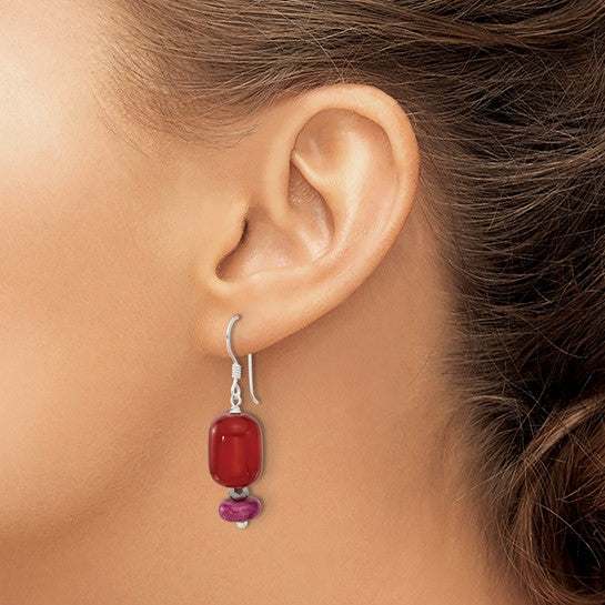 Natural Carnelian, Crystal, And Reconstructed Serpentine