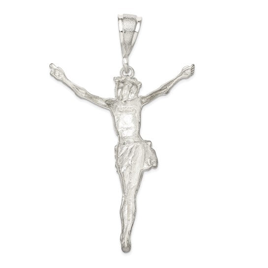 XL Hip Hop Sterling Silver Crucifix Pendant