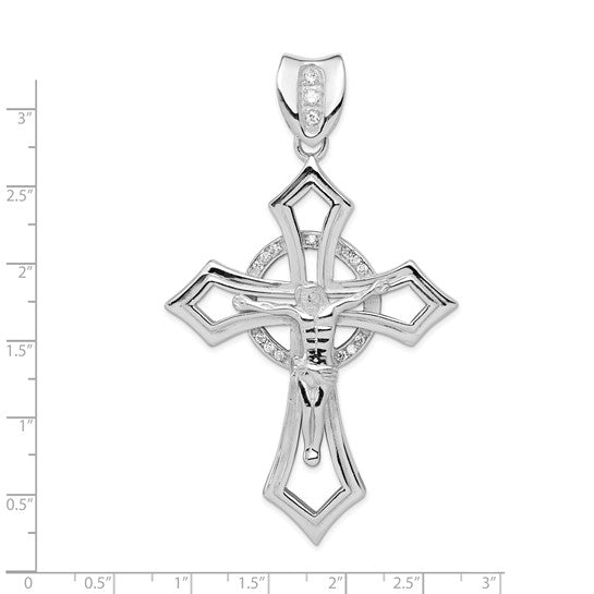 Hip Hop XL Circle Cross Sterling Silver