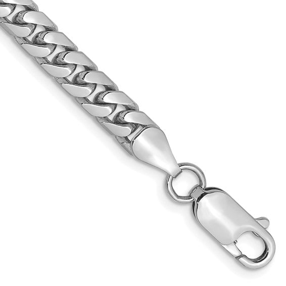14K Solid Miami Cuban Link Chain White Gold