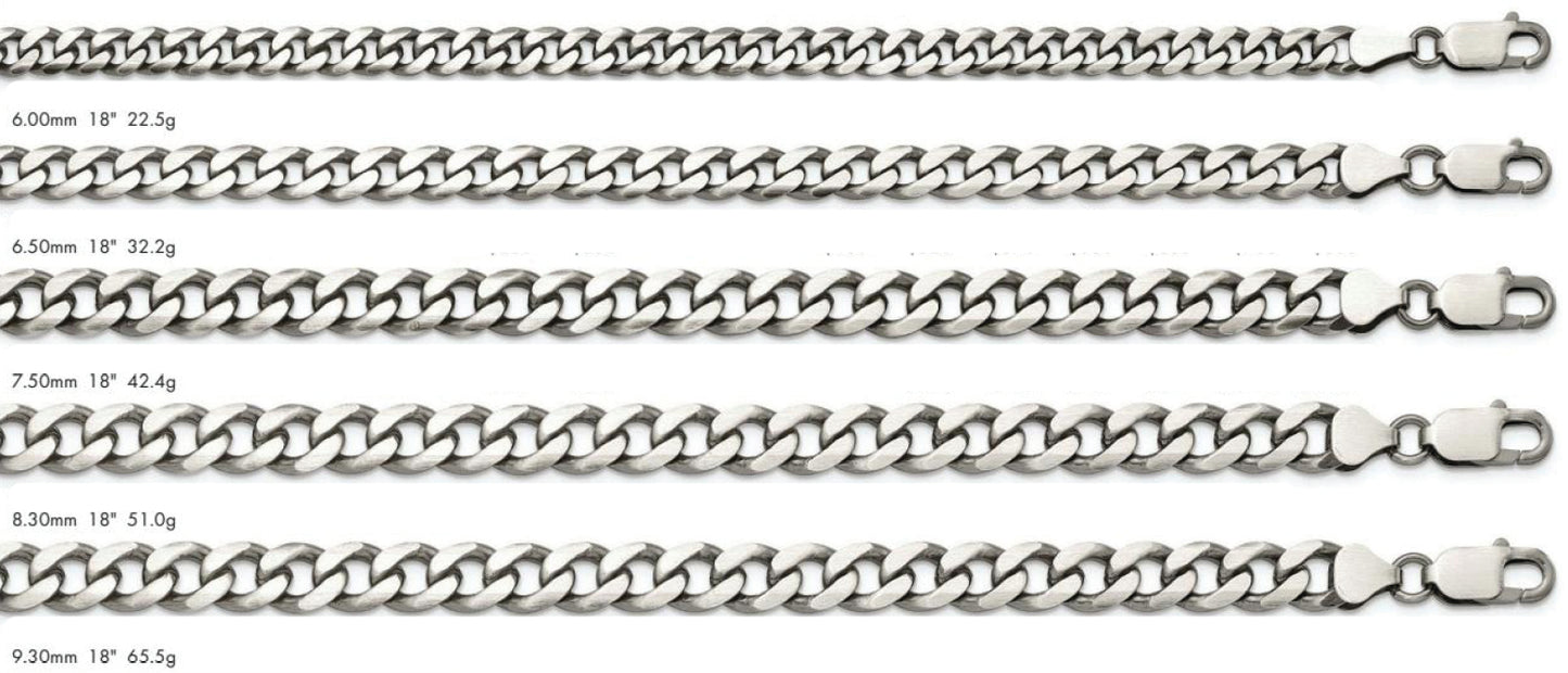 Sterling Silver Antiqued Curb Chain/Bracelet