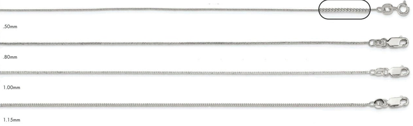 Sterling Silver Women's Curb Chain