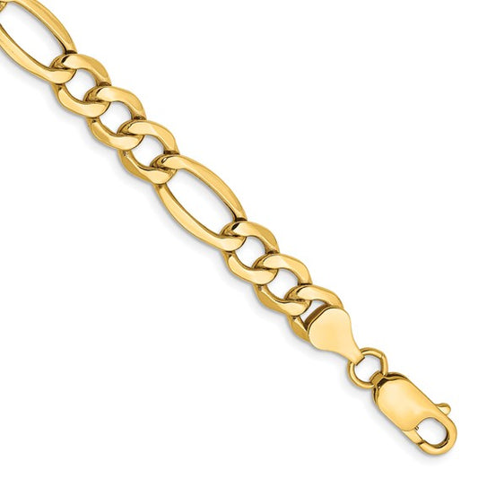 14K Figaro Semi Solid Chain Yellow Gold