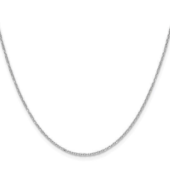 14K White Gold Forzantine Cable Chain