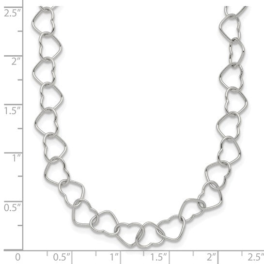 Sterling Silver Heart Link Chain/Bracelet