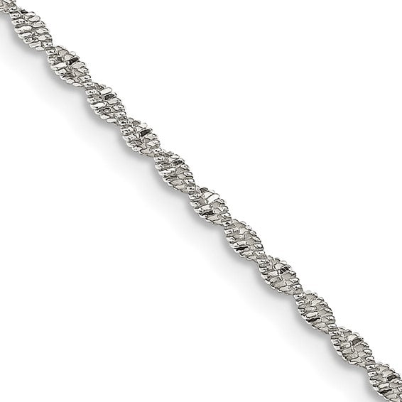 Sterling Silver Twisted Herringbone Chain