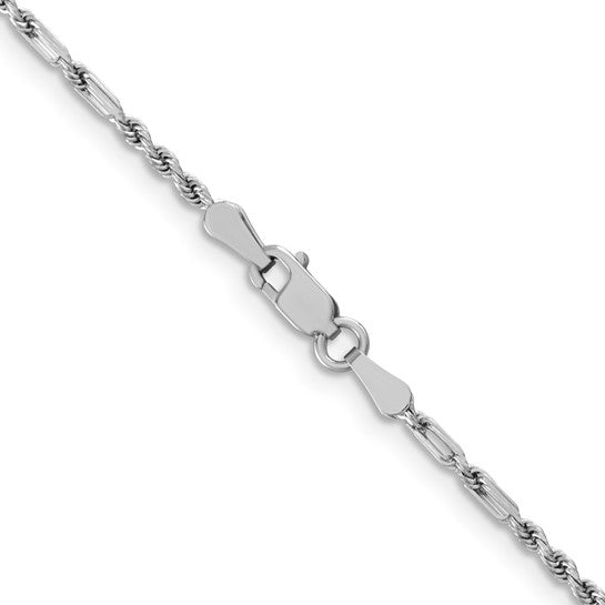 14K White Gold Milano Chain