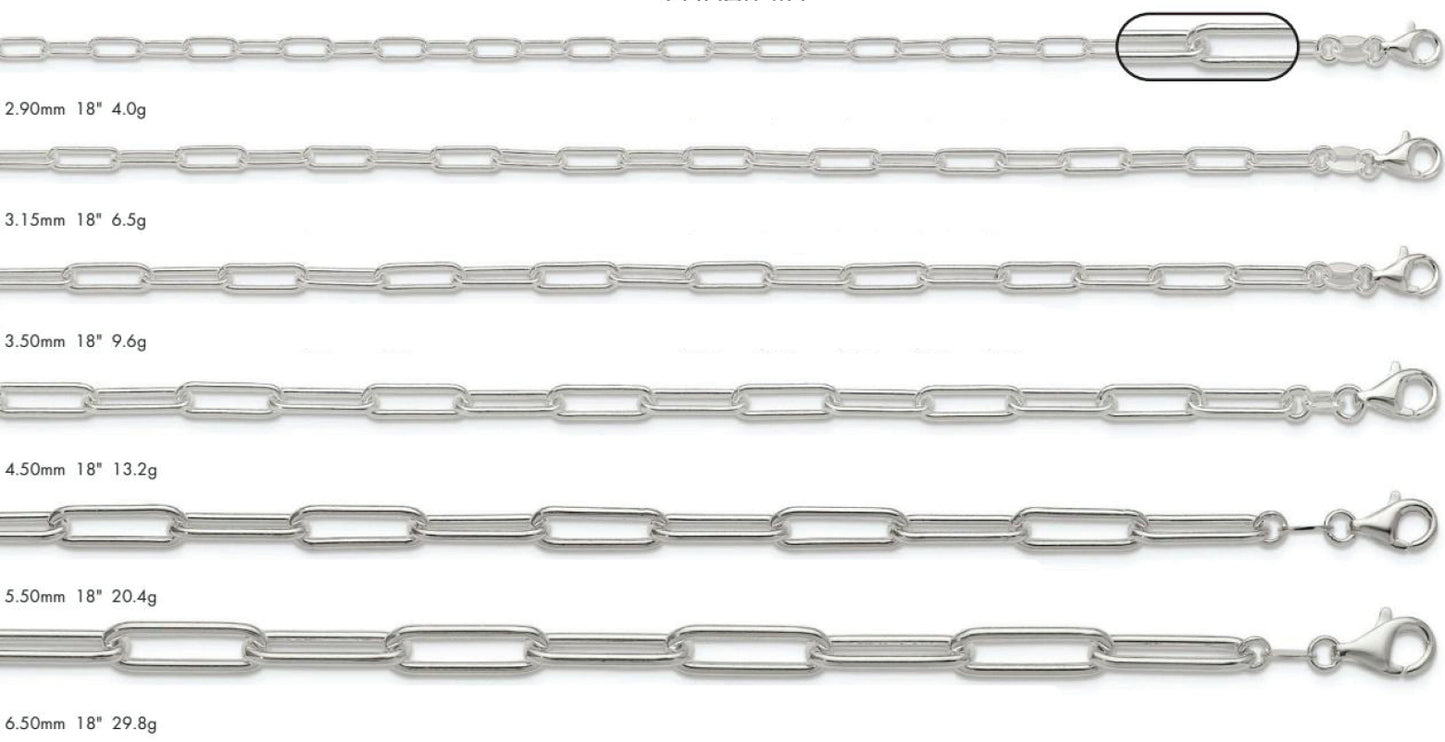 Sterling Silver Paperclip Chains/Bracelets