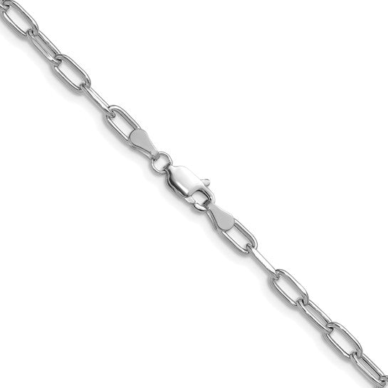 14K Paper Clip Chain White Gold