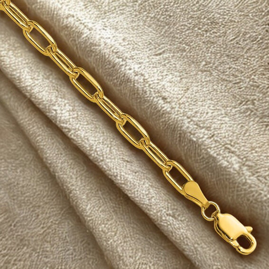 14K Paper Clip Chain Yellow Gold