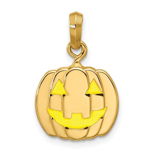 Pumpkin Jack O Lantern 14k Gold